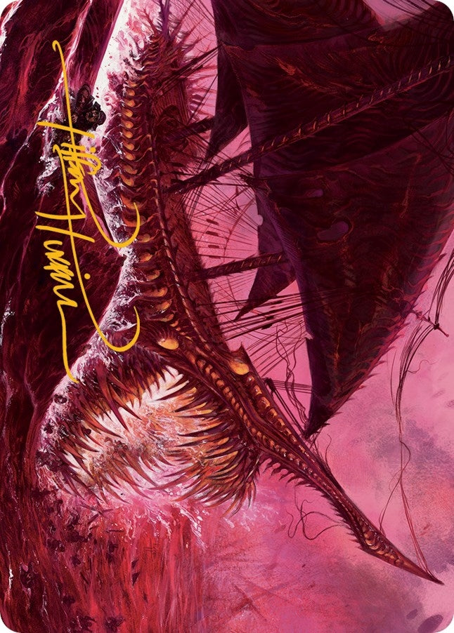 Marauding Dreadship Art Card (Gold-Stamped Signature) (36) (Art Series: March of the Machine)