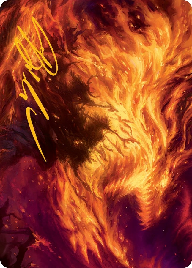 Stoke the Flames Art Card (Gold-Stamped Signature) (38) (Art Series: March of the Machine)