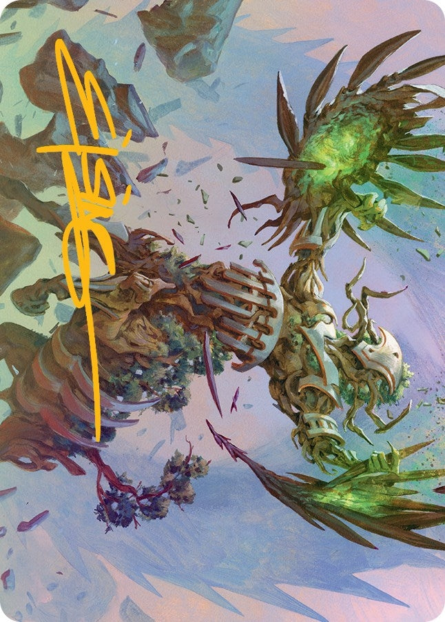 Botanical Brawler Art Card (Gold-Stamped Signature) (43) (Art Series: March of the Machine)