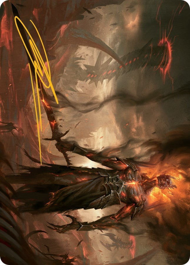 Ashen Reaper Art Card (Gold-Stamped Signature) (46) (Art Series: March of the Machine)