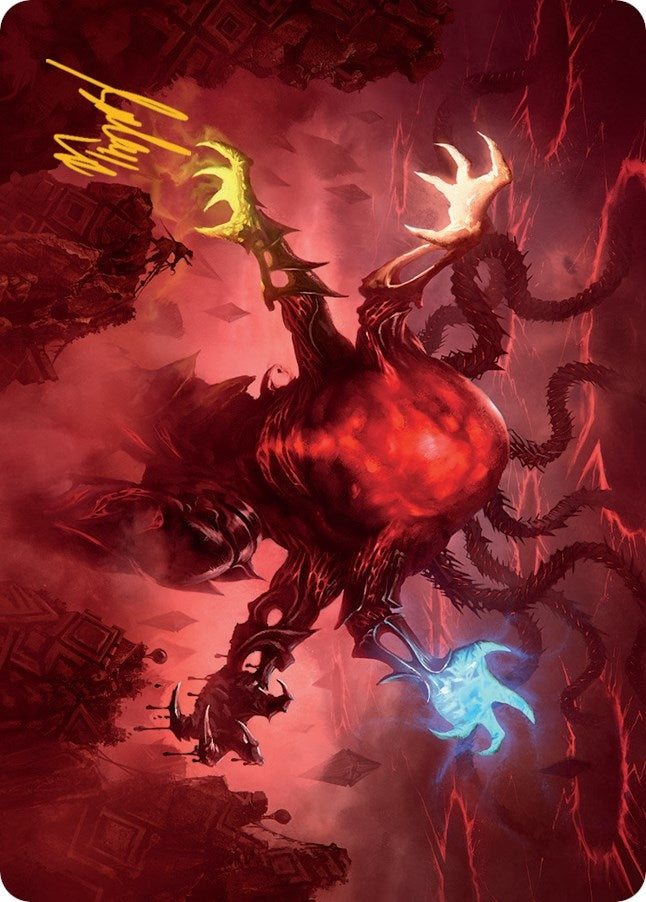 Omnath, Locus of All Art Card (51/81) (Gold-Stamped Signature) (51) (Art Series: March of the Machine)