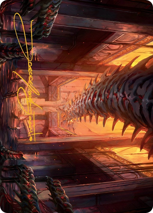 Bloodfell Caves Art Card (Gold-Stamped Signature) (55) (Art Series: March of the Machine)