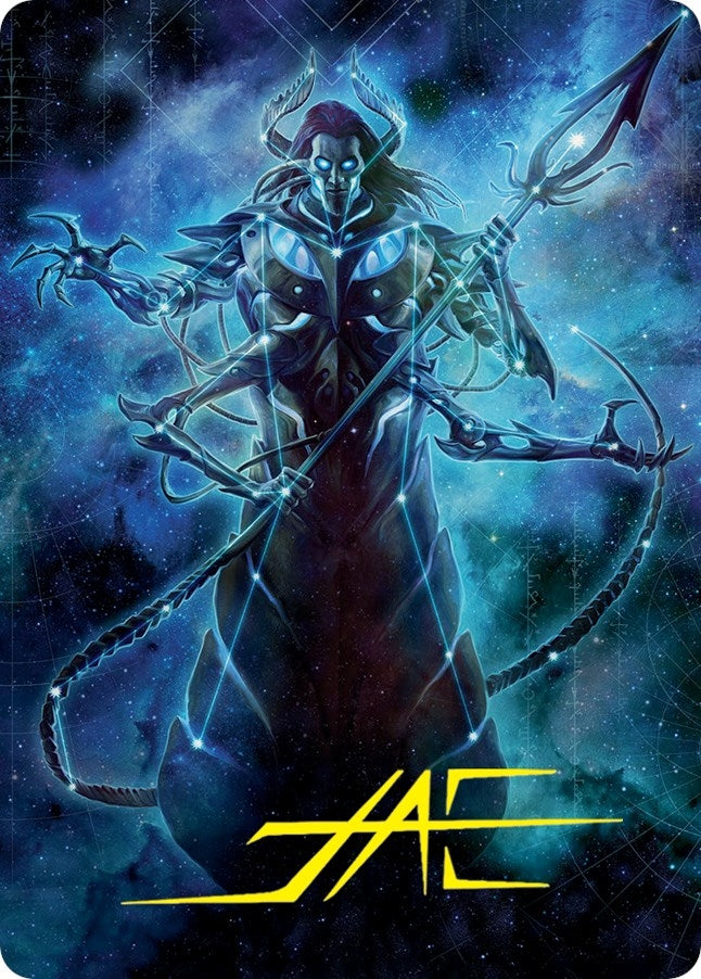 Heliod, the Warped Eclipse Art Card (Gold-Stamped Signature) (60) (Art Series: March of the Machine)