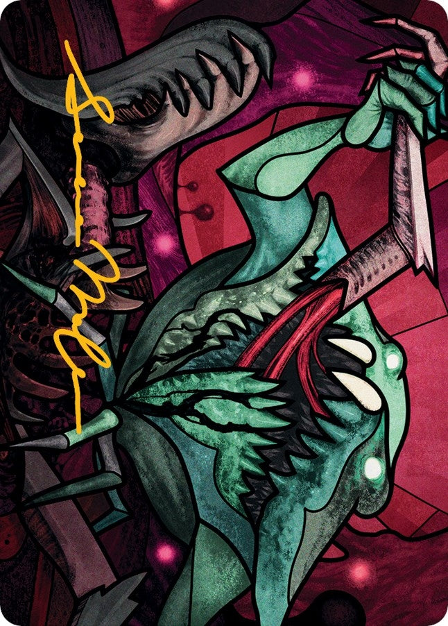 Yargle, Glutton of Urborg Art Card (Gold-Stamped Signature) (72) (Art Series: March of the Machine)