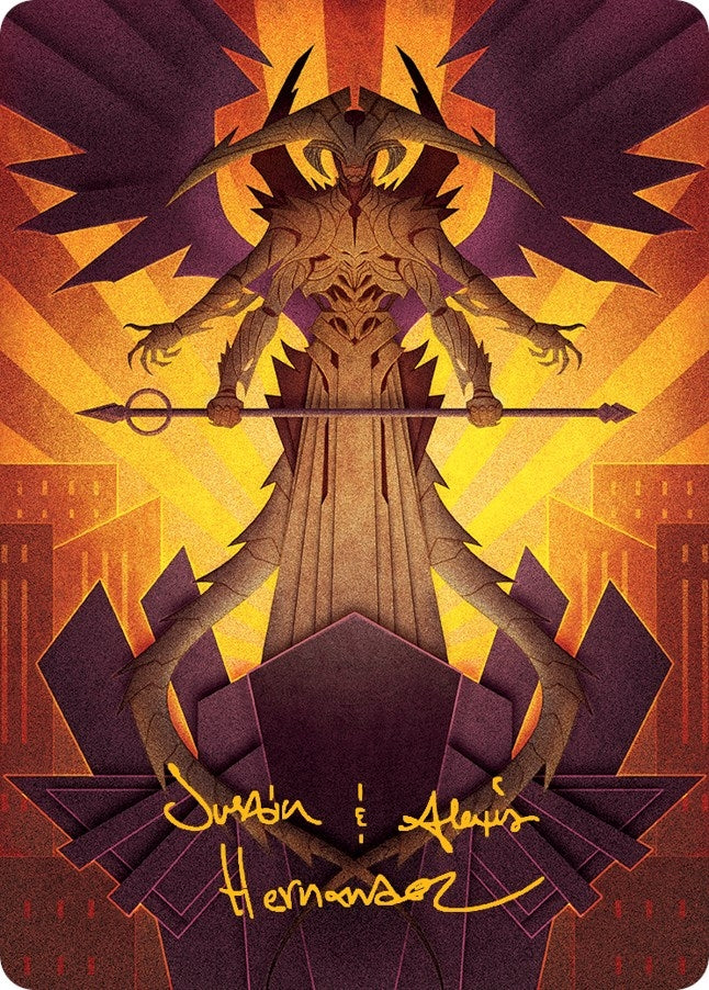 Atraxa, Praetors' Voice Art Card (Gold-Stamped Signature) (77) (Art Series: March of the Machine)