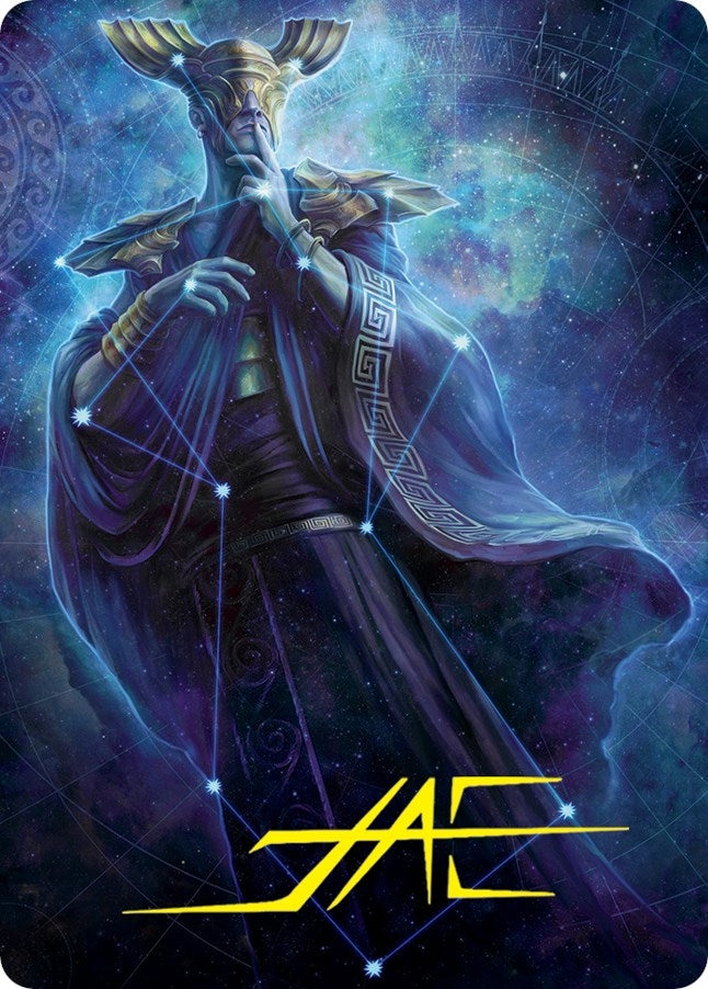 Atris, Oracle of Half-Truths Art Card (Gold-Stamped Signature) (78) (Art Series: March of the Machine)