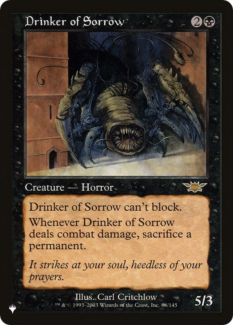 Drinker of Sorrow (66/145) (The List Reprints)