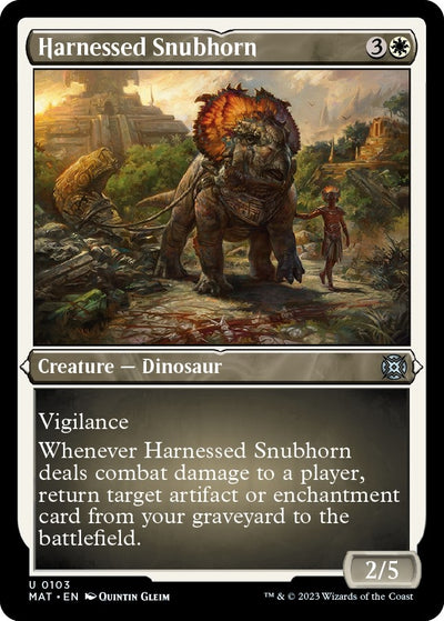 Harnessed Snubhorn (Foil Etched) (103) (March of the Machine: The Aftermath)