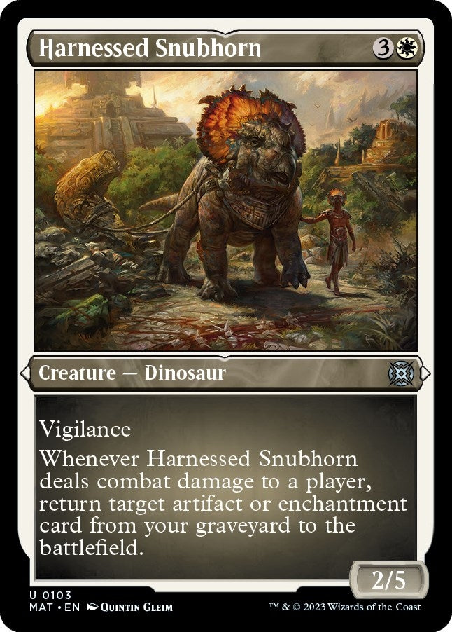 Harnessed Snubhorn (Foil Etched) (103) (March of the Machine: The Aftermath)