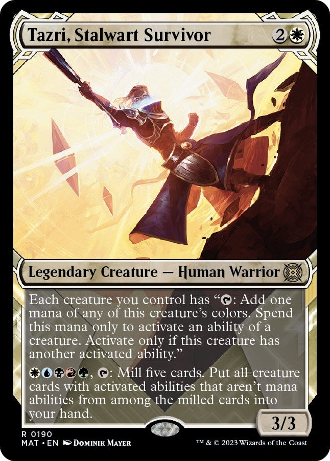 Tazri, Stalwart Survivor (Halo Foil) (190) (March of the Machine: The Aftermath)