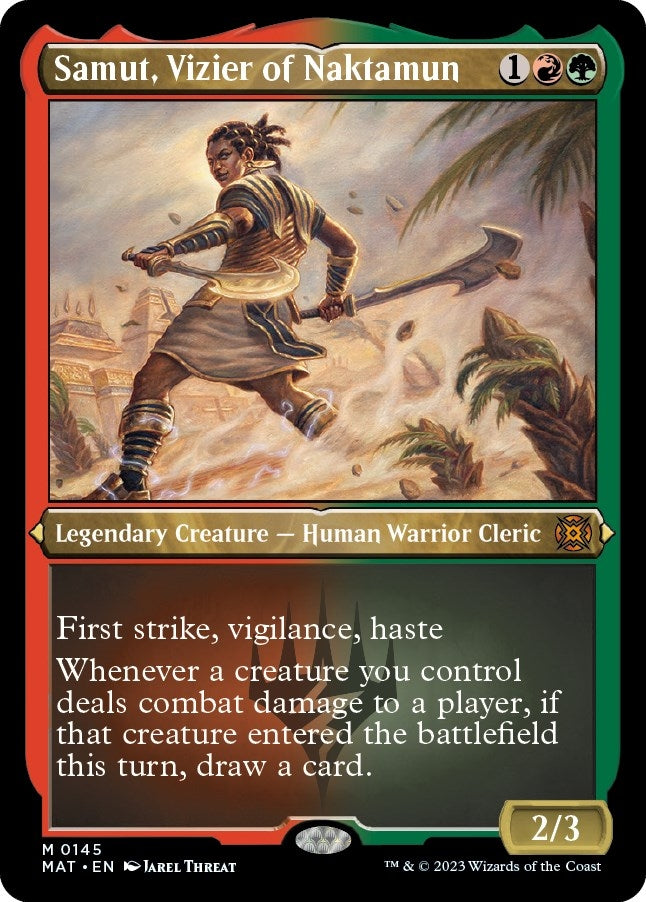 Samut, Vizier of Naktamun (Foil Etched) (145) (March of the Machine: The Aftermath)