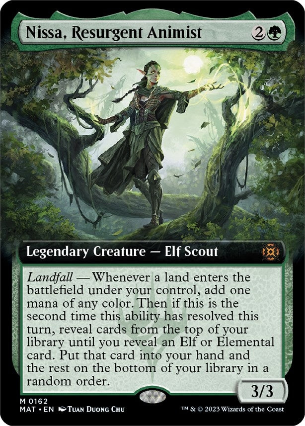Nissa, Resurgent Animist (Extended Art) (162) (March of the Machine: The Aftermath)