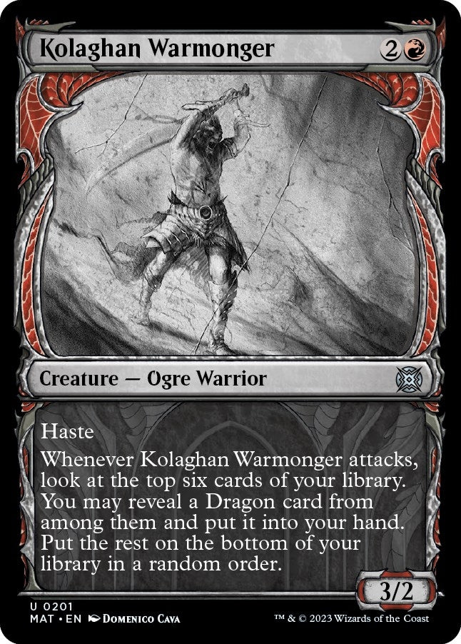 Kolaghan Warmonger (Halo Foil) (201) (March of the Machine: The Aftermath)