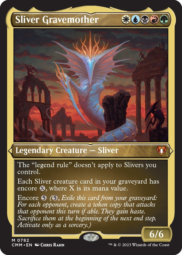 Sliver Gravemother (Display Commander) (Foil Etched) - Thick Stock (782) (Commander Masters)
