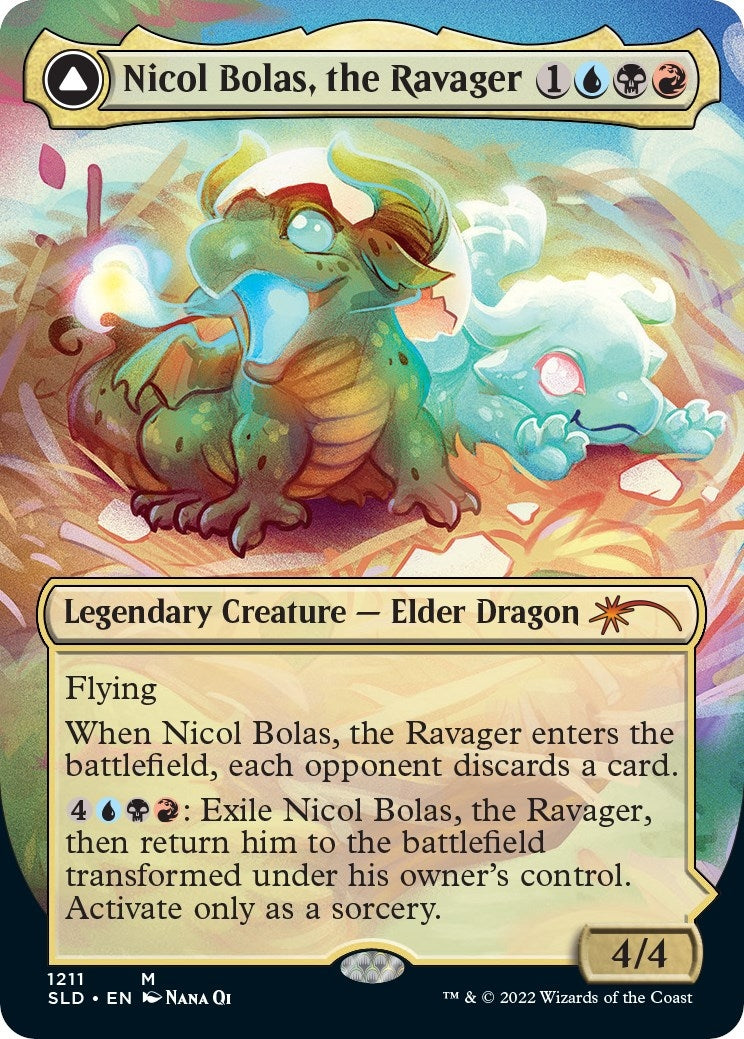 Nicol Bolas, the Ravager (Display Commander) - Thick Stock (1211) (Secret Lair Drop Series)