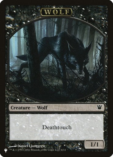 Wolf // Cat Double-Sided Token (6 // 11) (The List Reprints)