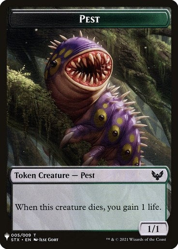 Pest // Emblem - Jace, Telepath Unbound Double-Sided Token (5 // 12) (The List Reprints)