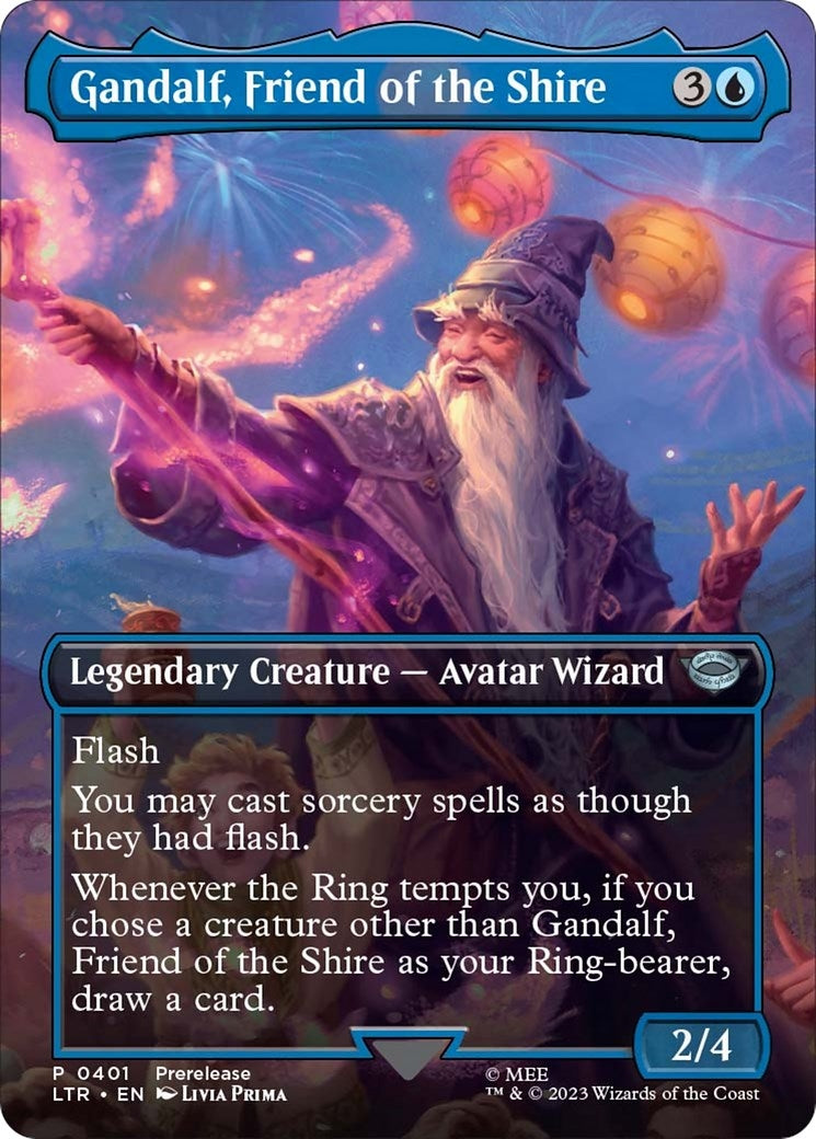 Gandalf, Friend of the Shire (Borderless) (401) (Universes Beyond: The Lord of the Rings: Tales of Middle-earth)
