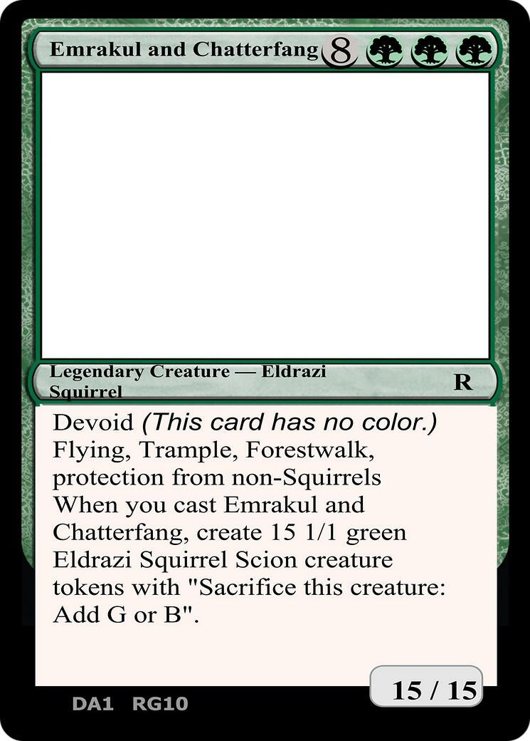 Emrakul and Chatterfang (Un-Known Event Playtest Cards)