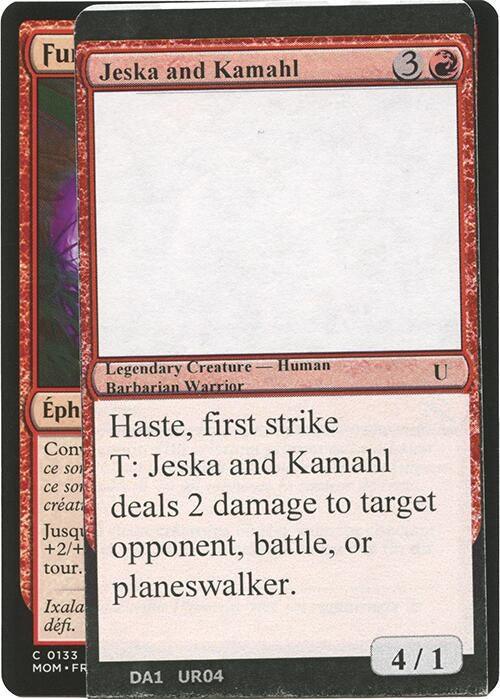 Jeska and Kamahl (Un-Known Event Playtest Cards)