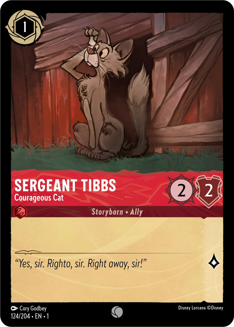 Image for Sergeant Tibbs - Courageous Cat (124/204) (The First Chapter) - Disney Lorcana