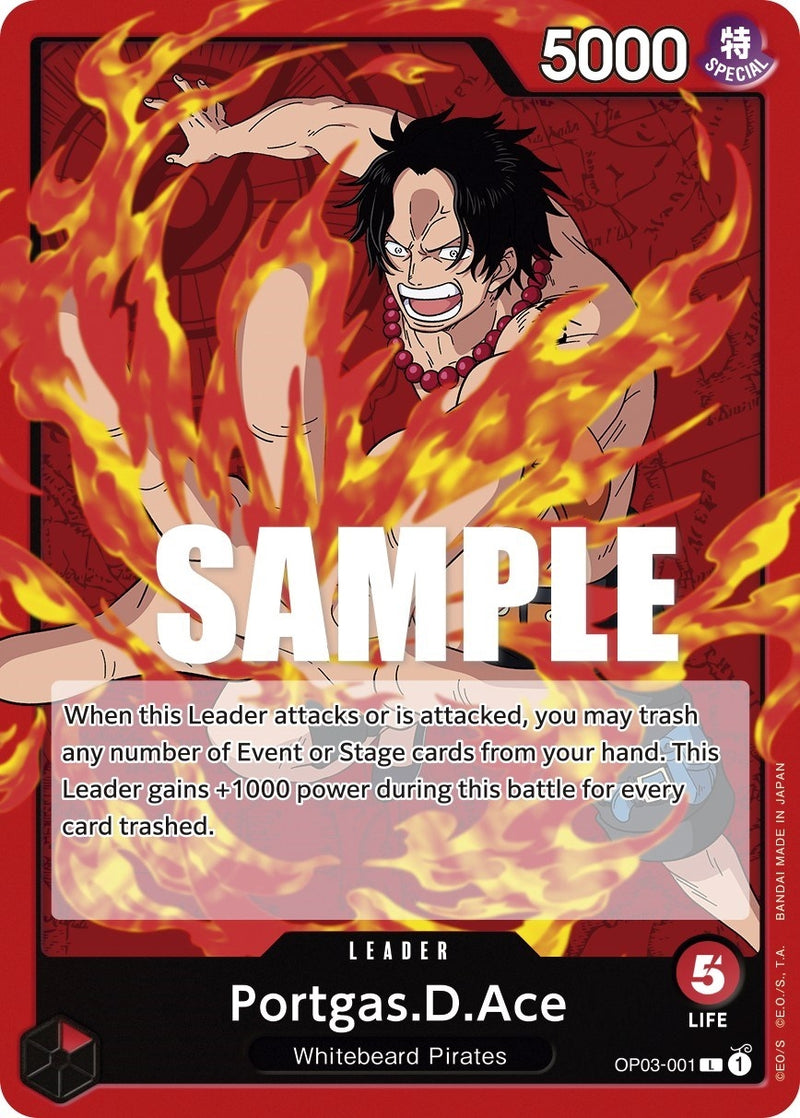 Image for Portgas.D.Ace (OP03-001) (Pillars of Strength) - One Piece Card Game