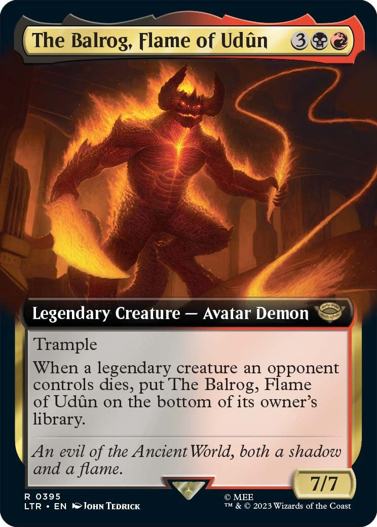 The Balrog, Flame of Udun (Extended Art) (395) (Universes Beyond: The Lord of the Rings: Tales of Middle-earth)