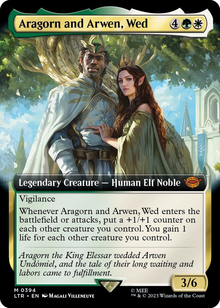 Aragorn and Arwen, Wed (Extended Art) (394) (Universes Beyond: The Lord of the Rings: Tales of Middle-earth)