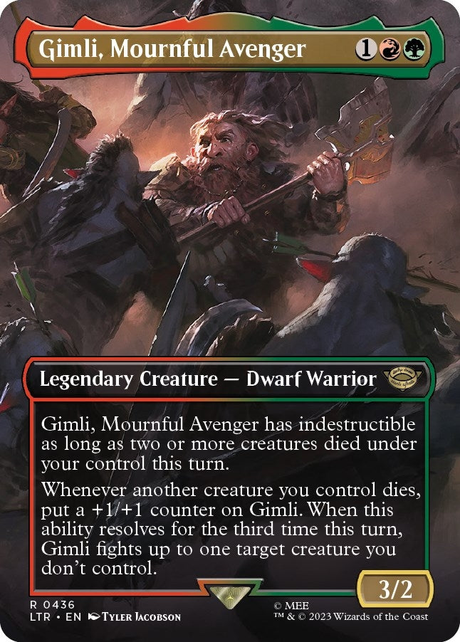 Gimli, Mournful Avenger (Borderless) (436) (Universes Beyond: The Lord of the Rings: Tales of Middle-earth)