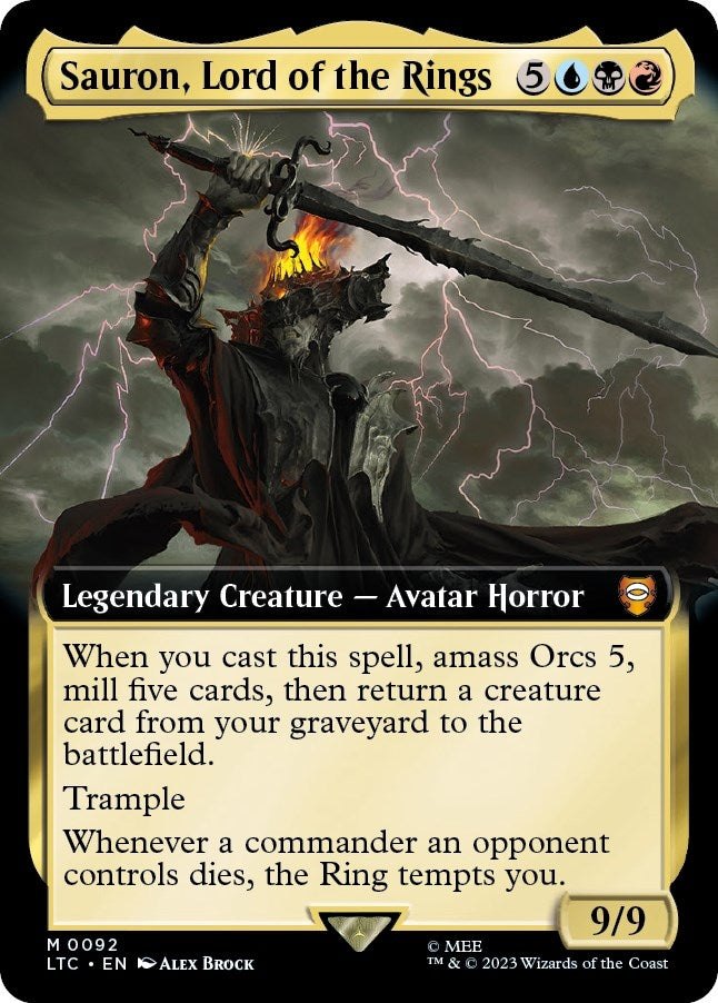 Sauron, Lord of the Rings (Extended Art) (92) (Commander: The Lord of the Rings: Tales of Middle-earth)