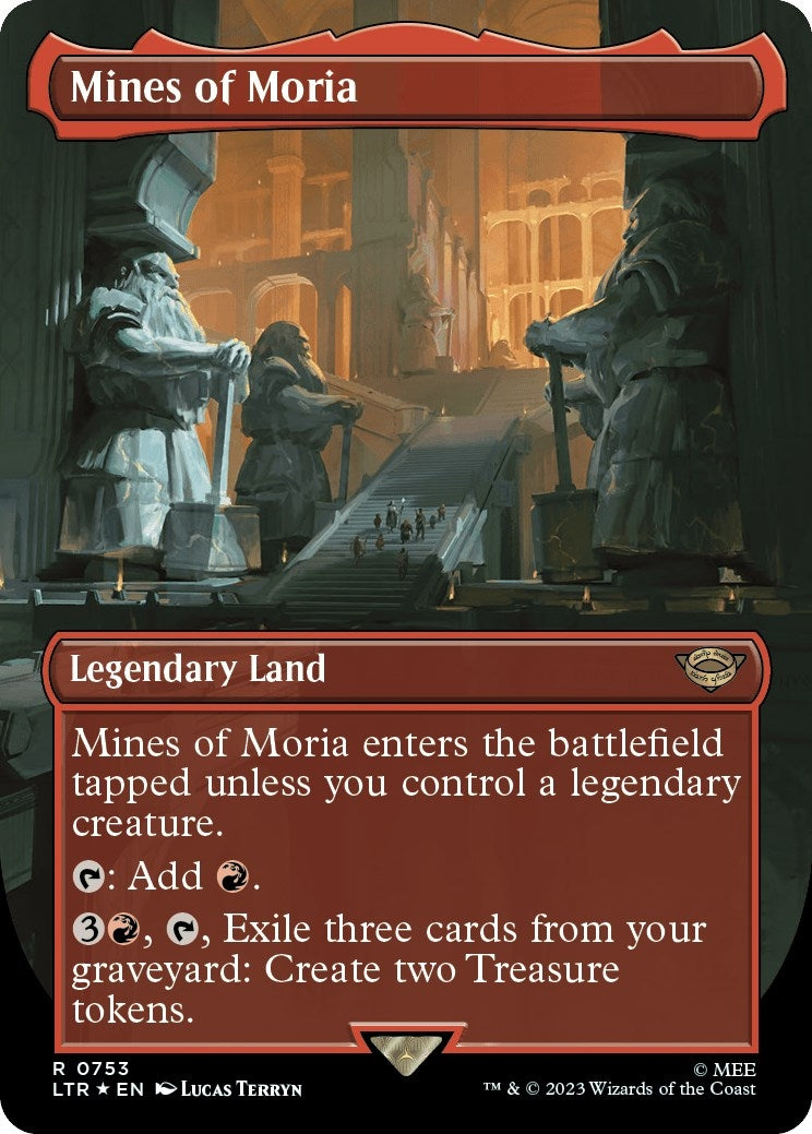 Mines of Moria (Borderless) (Surge Foil) (753) (Universes Beyond: The Lord of the Rings: Tales of Middle-earth)