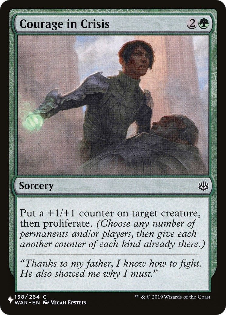 Image for Courage in Crisis (158/264) (The List Reprints) - Magic: The Gathering