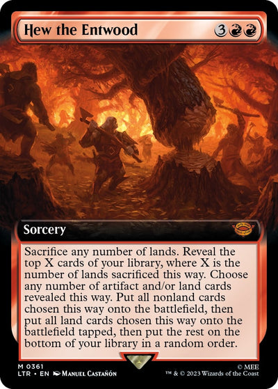 Hew the Entwood (Extended Art) (361) (Universes Beyond: The Lord of the Rings: Tales of Middle-earth)