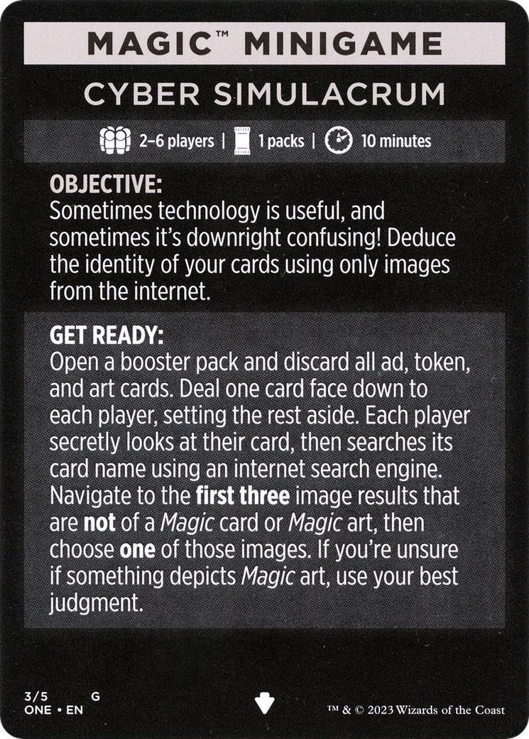 Magic Minigame: Cyber Simulacrum (3) (Phyrexia: All Will Be One)