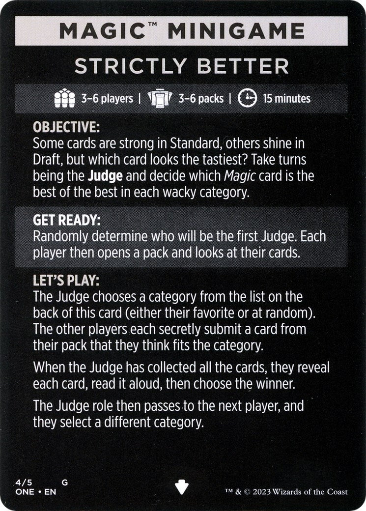 Magic Minigame: Strictly Better (4) (Phyrexia: All Will Be One)