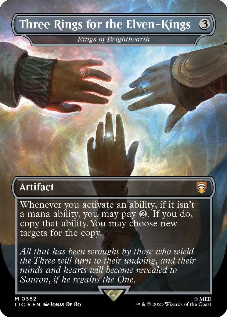 Three Rings for the Elven-Kings - Rings of Brighthearth (Surge Foil) (382) (Commander: The Lord of the Rings: Tales of Middle-earth)