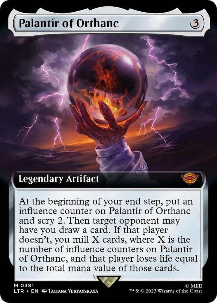 Palantir of Orthanc (Extended Art) (381) (Universes Beyond: The Lord of the Rings: Tales of Middle-earth)