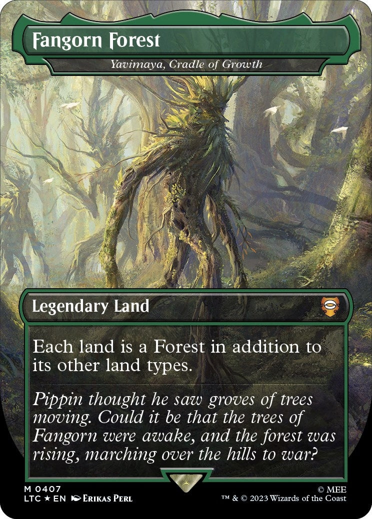 Fangorn Forest - Yavimaya, Cradle of Growth (Surge Foil) (407) (Commander: The Lord of the Rings: Tales of Middle-earth)