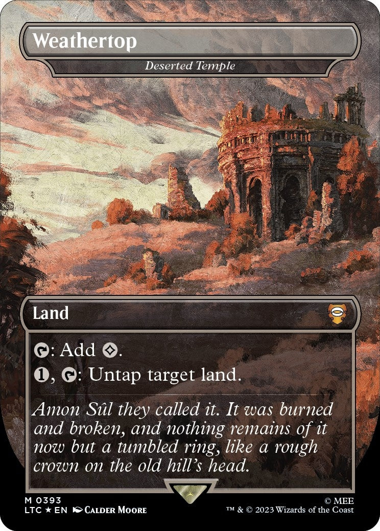 Weathertop - Deserted Temple (Surge Foil) (393) (Commander: The Lord of the Rings: Tales of Middle-earth)