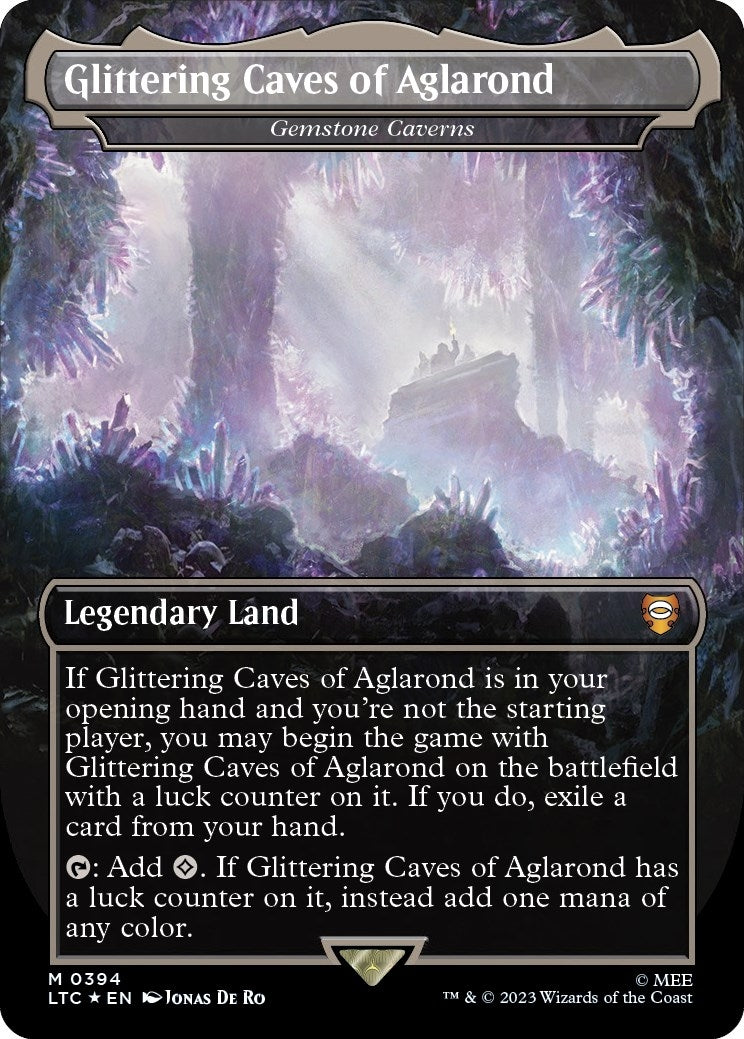 Glittering Caves of Aglarond - Gemstone Caverns (Surge Foil) (394) (Commander: The Lord of the Rings: Tales of Middle-earth)