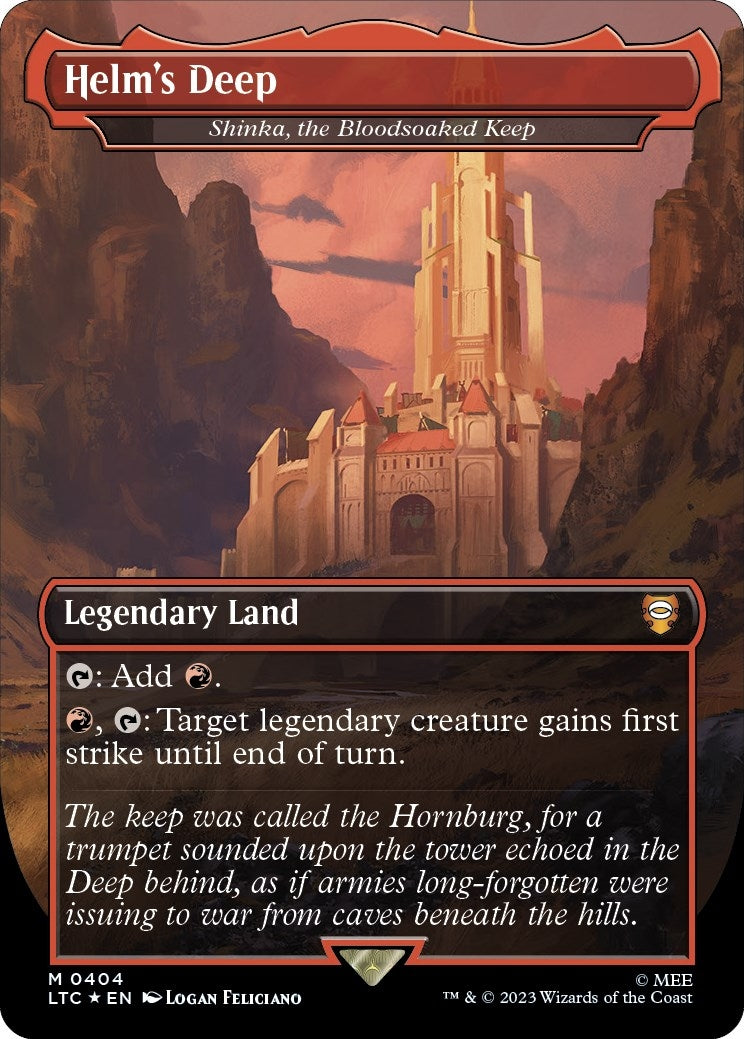Helm's Deep - Shinka, the Bloodsoaked Keep (Surge Foil) (404) (Commander: The Lord of the Rings: Tales of Middle-earth)
