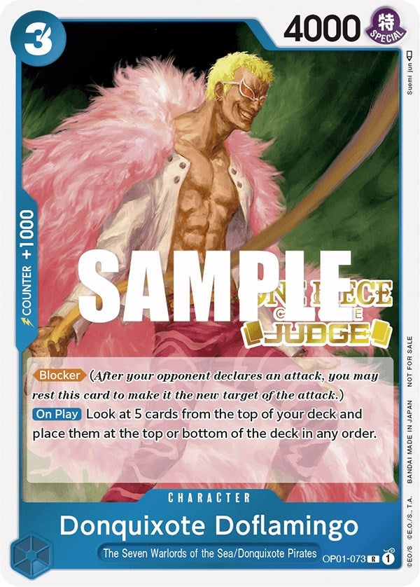 Image for Donquixote Doflamingo (Judge) (OP01-073) (One Piece Promotion Cards) - One Piece Card Game