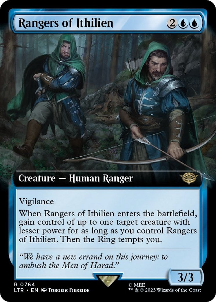 Rangers of Ithilien (Extended Art) (Surge Foil) (764) (Universes Beyond: The Lord of the Rings: Tales of Middle-earth)