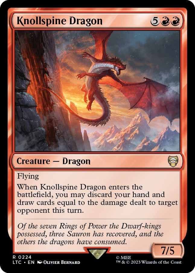 Knollspine Dragon (224) (Commander: The Lord of the Rings: Tales of Middle-earth)