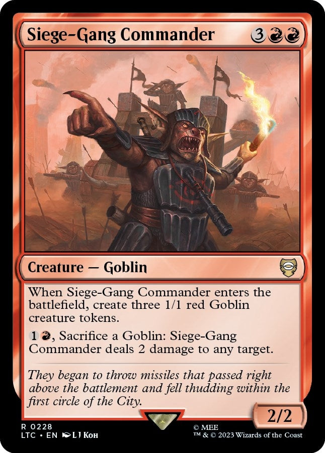 Siege-Gang Commander (228) (Commander: The Lord of the Rings: Tales of Middle-earth)