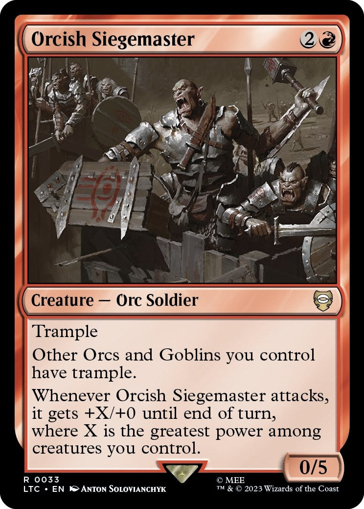 Orcish Siegemaster (33) (Commander: The Lord of the Rings: Tales of Middle-earth)
