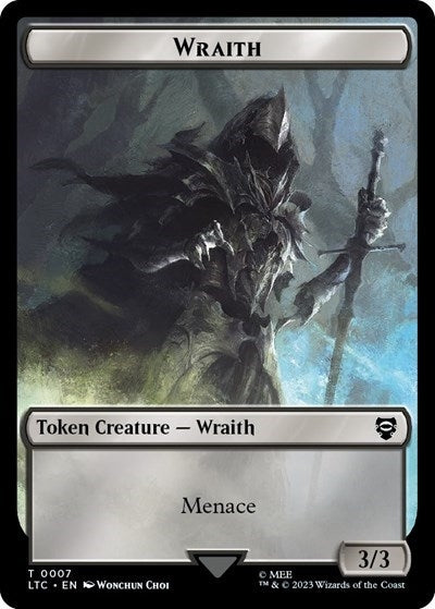 Wraith // Goblin Double-Sided Token (7 // 8) (Commander: The Lord of the Rings: Tales of Middle-earth)