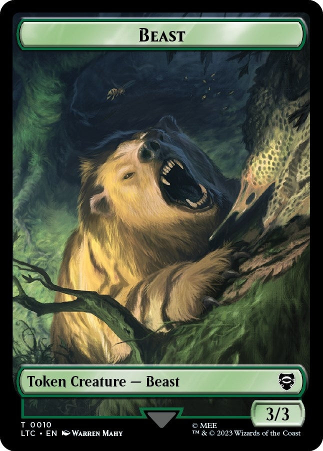 Beast // Treefolk Double-Sided Token (10//13) (Commander: The Lord of the Rings: Tales of Middle-earth)