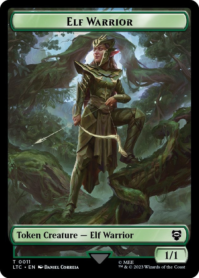 Elf Warrior // Insect Double-Sided Token (11 // 12) (Commander: The Lord of the Rings: Tales of Middle-earth)