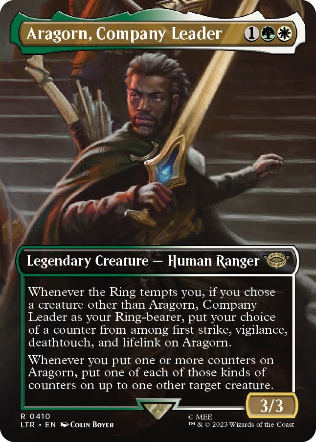 Aragorn, Company Leader (Borderless) (410) (Universes Beyond: The Lord of the Rings: Tales of Middle-earth)
